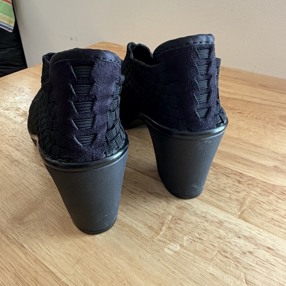 Steven By Steve Madden Woven Heel Womens Eliza Size 8 Black Y2K Block Heel - Picture 6 of 11